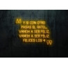 Carteles de Neón Led - Luces de neón "Felices los cuatro"